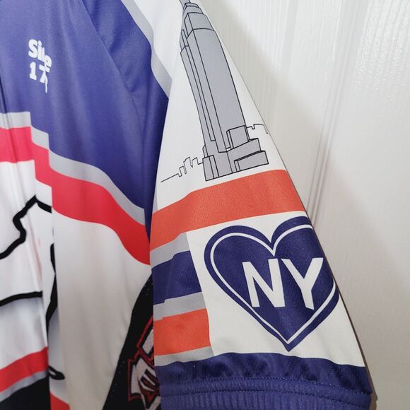 New York NY Cycling Jersey Mens XL Full Zip All Over Print Big Apple Athleisure - Picture 4 of 13